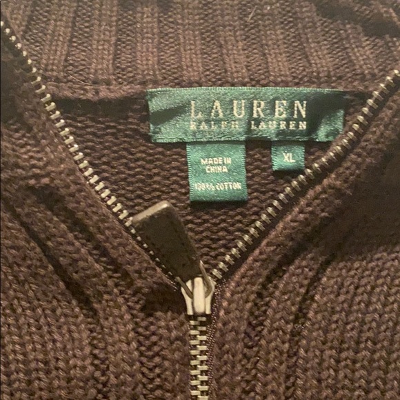 Lauren pink or brown sweater zip cardigan - Picture 9 of 11